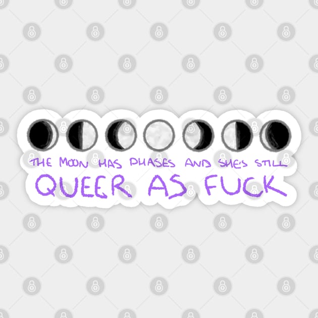 Moon Phases Sticker by SpectacledPeach